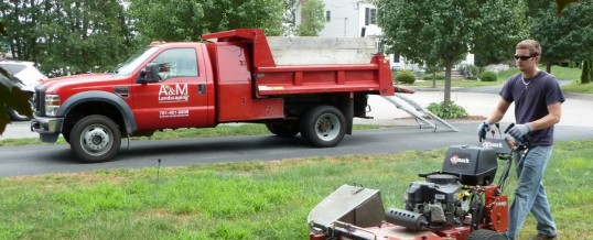 Red Truck and Mower